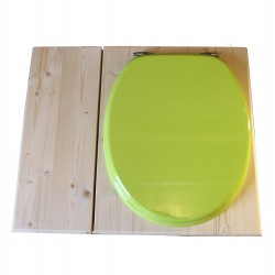 toilette sèche avec bac à copeaux de bois - la vert pomme