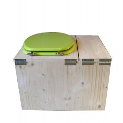 toilette sèche avec bac à copeaux de bois - la vert pomme