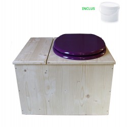 toilette sèche avec bac à copeaux de bois - la violet prune