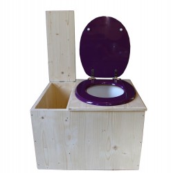 toilette sèche avec bac à copeaux de bois - la violet prune