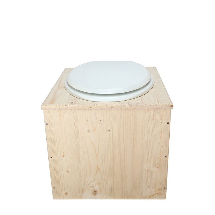  seau inox et abattant blanc