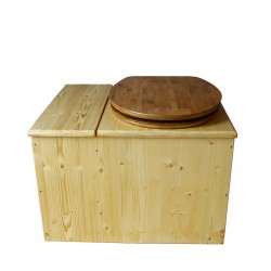 Toilette sèche huilée avec bac à copeaux de bois - La Bac Bambou