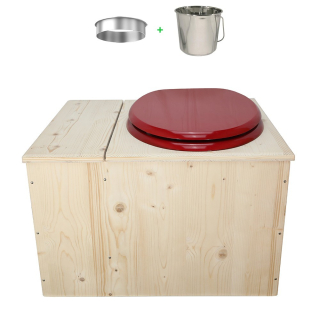 Toilette sèche avec bac à copeaux de bois