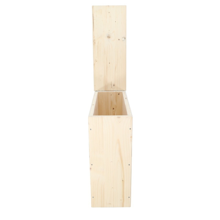  Bac à copeaux de bois avec couvercle pour toilette sèche - modèle brut spécialement adapté pour la gamme inox rehaussée