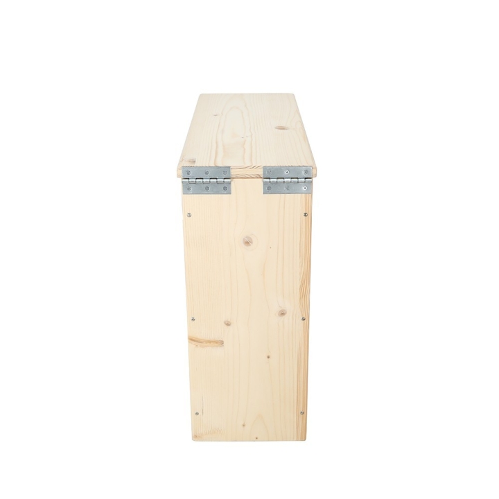  Bac à copeaux de bois avec couvercle pour toilette sèche - modèle brut spécialement adapté pour la gamme inox rehaussée