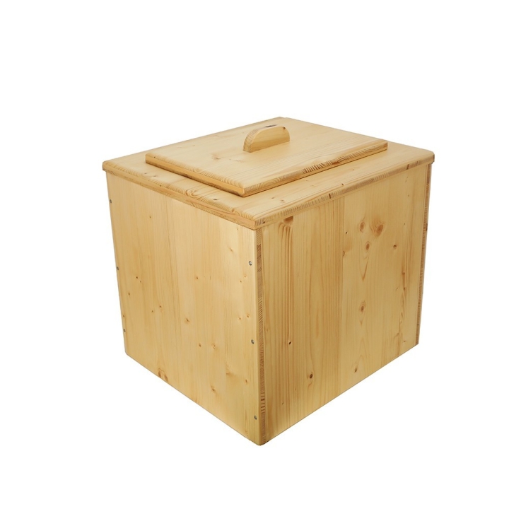 Toilette sèche pas chère en bois huilé avec seau plastique alimentaire 20 litres - Livraison Gratuite !