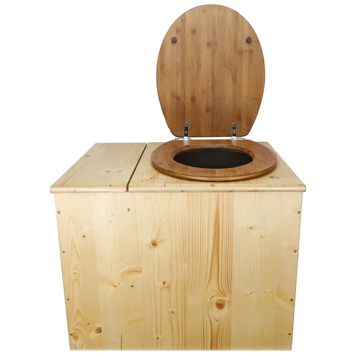  Toilette sèche en bois huilé avec bac intégré