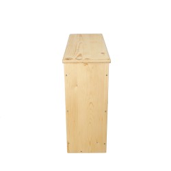 Bac à copeaux de bois avec couvercle pour toilette sèche - modèle huilé spécialement adapté pour la gamme inox rehaussée