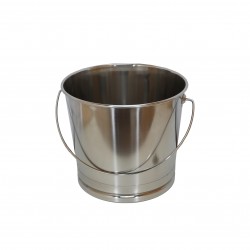 seau inox 22 litres pour toilettes sèches. seau en acier inoxydable 304 avec base