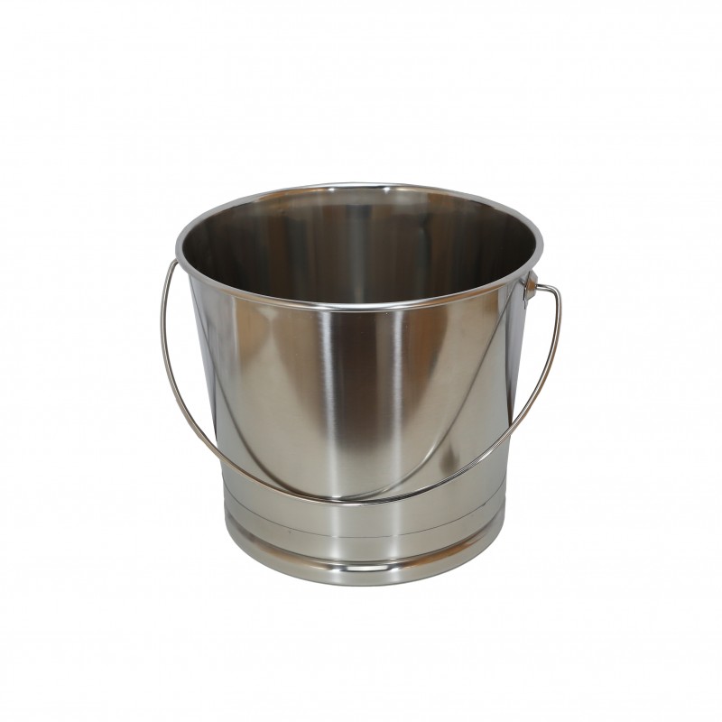 seau inox 22 litres pour toilettes sèches. seau en acier inoxydable 304 avec base