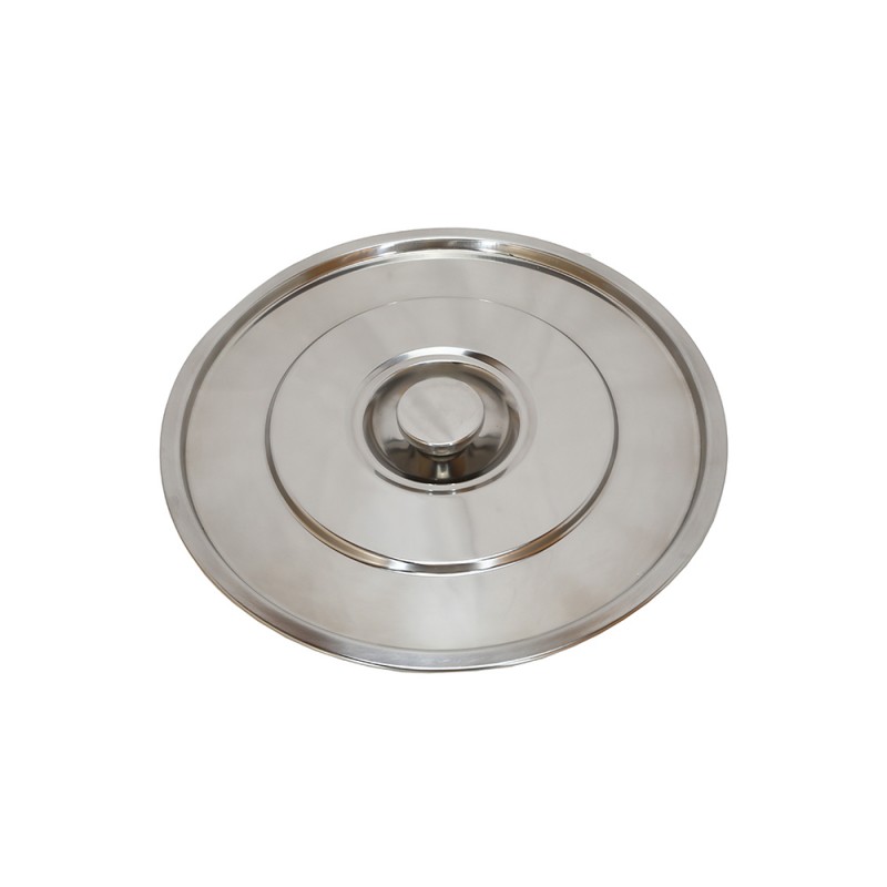 Couvercle pour seau inox 22 litres pour toilettes sèches. couvercle en acier inoxydable 304.