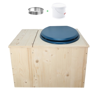 Toilette sèche avec bac à copeaux de bois