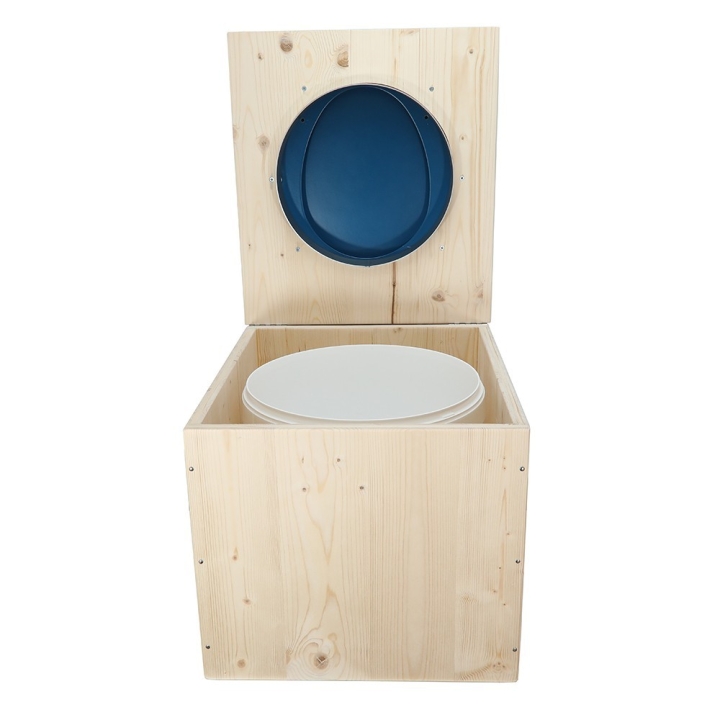  Toilette sèche en bois avec seau 22 Litres plastique