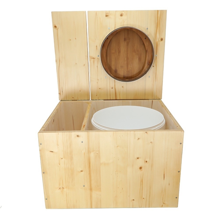 Toilette sèche huilée avec bac à copeaux de bois