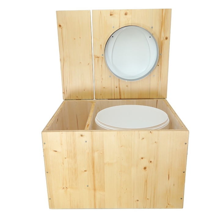  Toilette sèche huilée avec bac à copeaux de bois