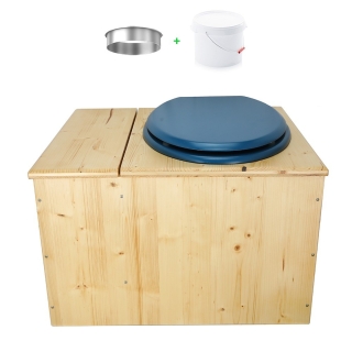 Toilette sèche huilée avec bac à copeaux de bois