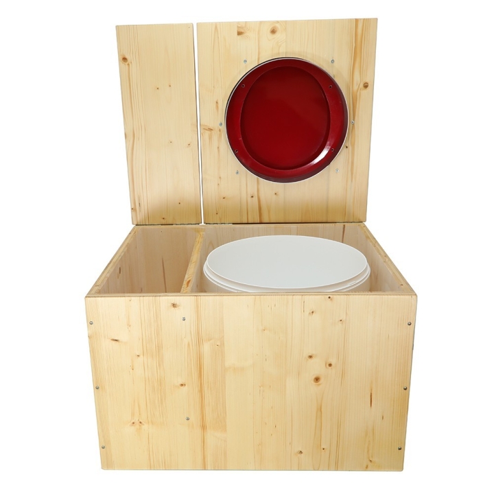  Toilette sèche huilée avec bac à copeaux de bois