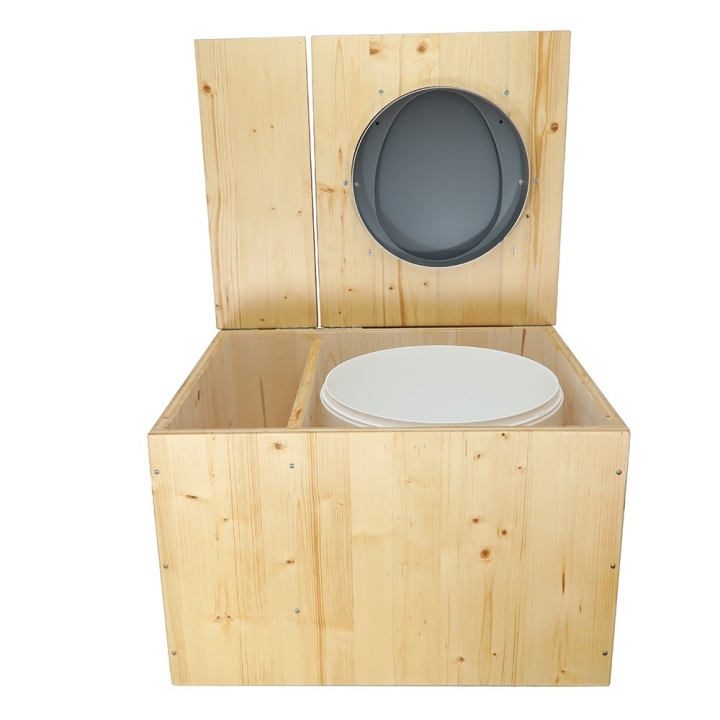  Toilette sèche huilée avec bac à copeaux de bois