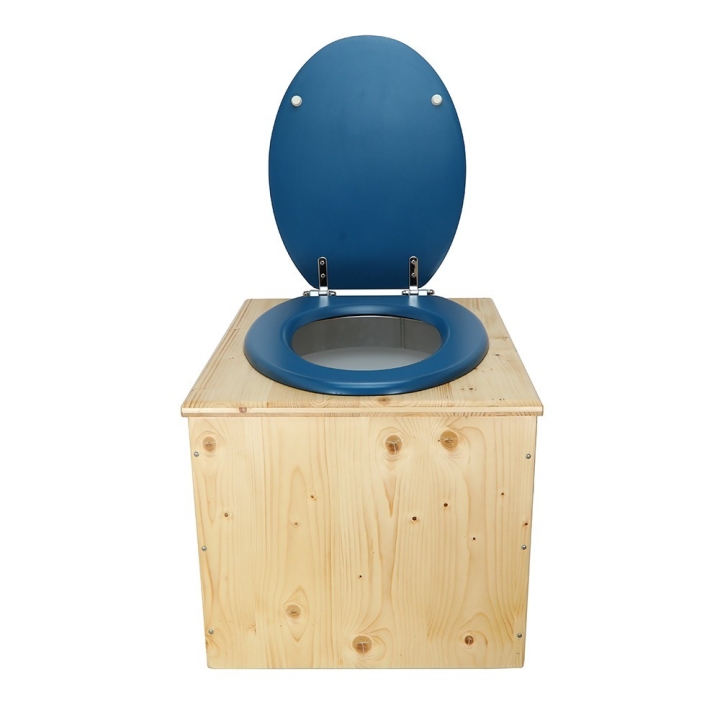  Toilette sèche en bois huilé avec bavette inox