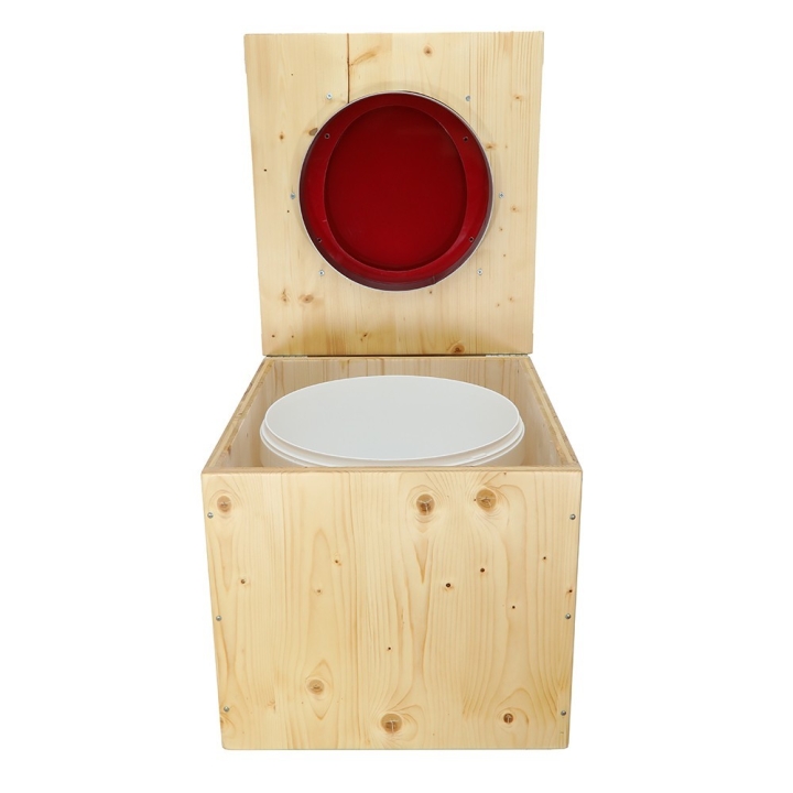  seau plastique 22 litres - la rouge framboise complète huilée