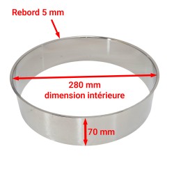 bavette inox toilette sèche Ø28cm - bavette de protection en inox 304 pour toilette sèche