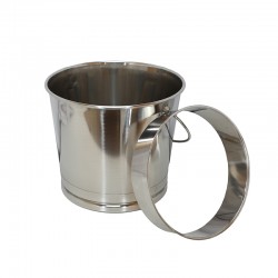 seau 22 litres inox 304 pour toilettes sèches + bavette inox 304 Ø28cm. Seau en acier inoxydable avec base