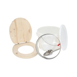 Kit complet fabrication toilette sèche auto-constructeur. kit 22L plastique brut