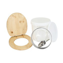 Kit complet plastique 20 L huilé fabrication toilette sèche auto-constructeur