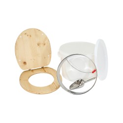 Kit complet plastique 22 L huilé fabrication toilette sèche auto-constructeur