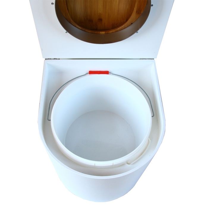  toilette sèche rehaussé arrondie bois blanc