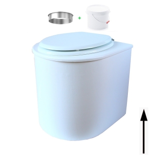 toilette sèche rehaussé arrondie bois blanc
