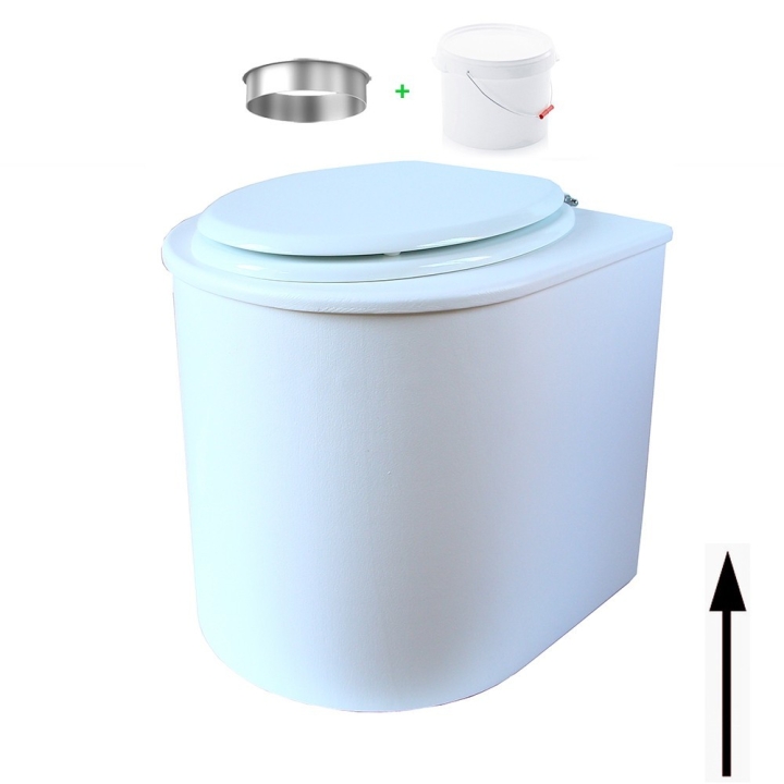 toilette sèche rehaussé arrondie bois blanc