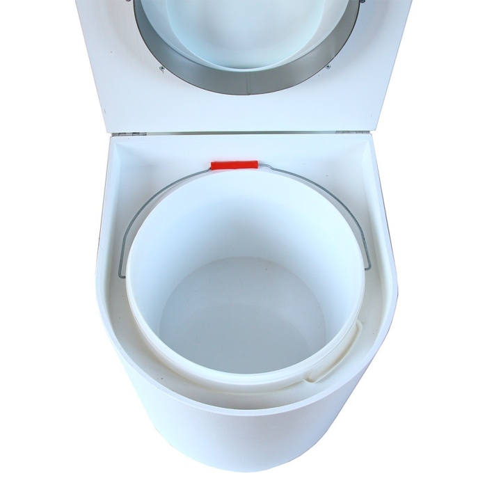  toilette sèche rehaussé arrondie bois blanc