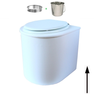 toilette sèche rehaussé arrondie bois blanc