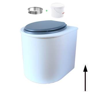 toilette sèche rehaussé arrondie bois blanc