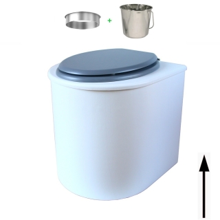 toilette sèche rehaussé arrondie bois blanc