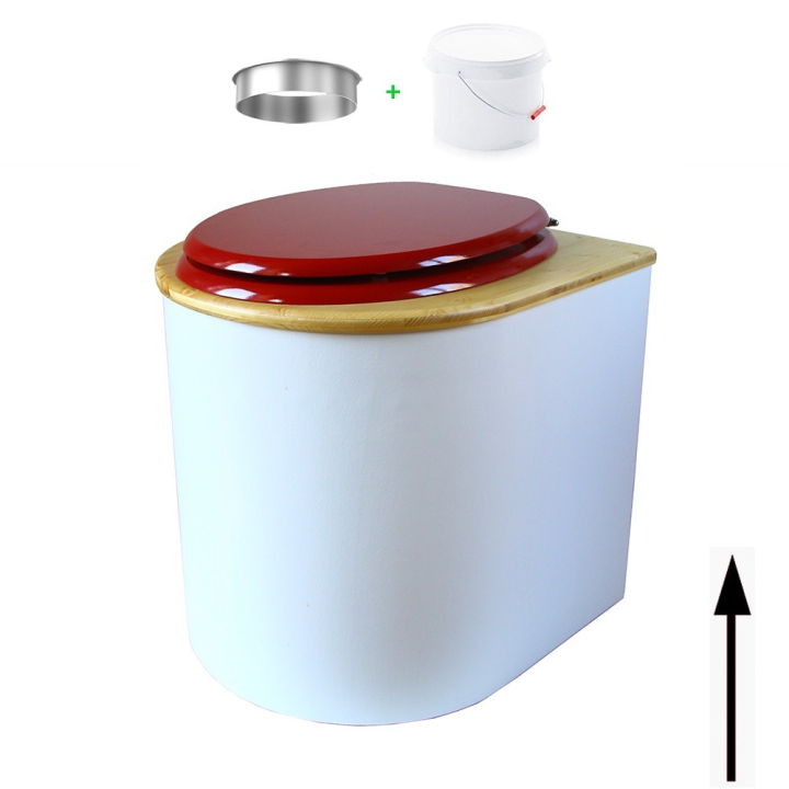 toilette sèche arrondie blanche