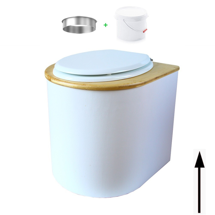 toilette sèche arrondie blanche