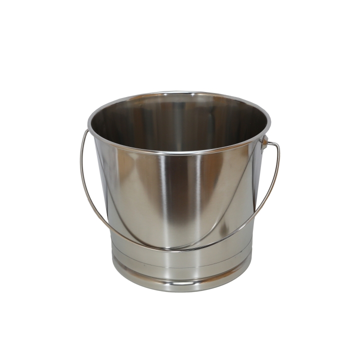 seau inox 22 litres pour toilettes sèches. seau en acier inoxydable 304 avec base