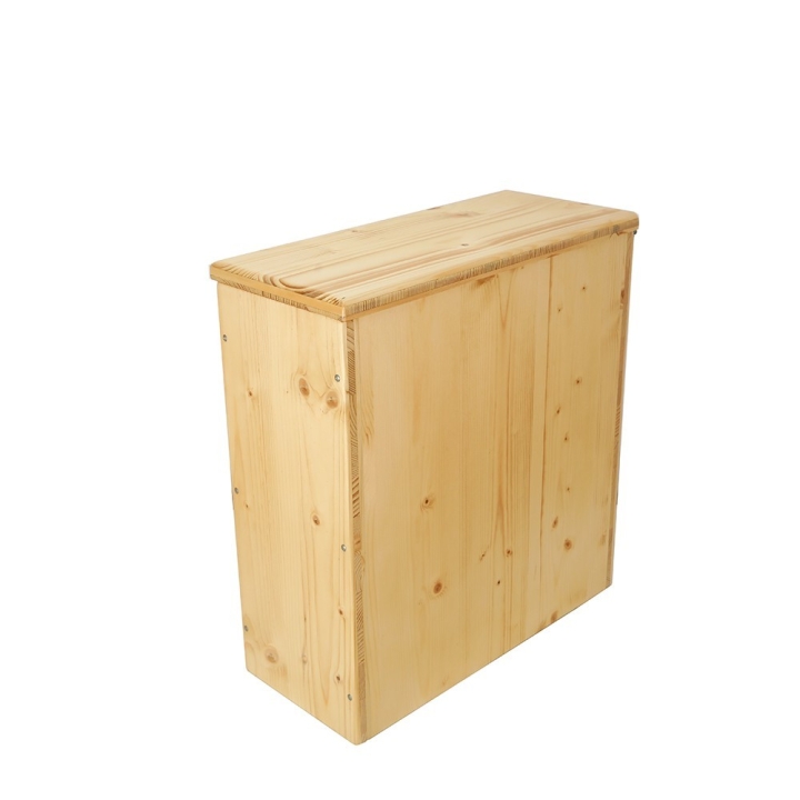  sciure de bois avec couvercle pour toilette sèche - modèle huilé rehaussé