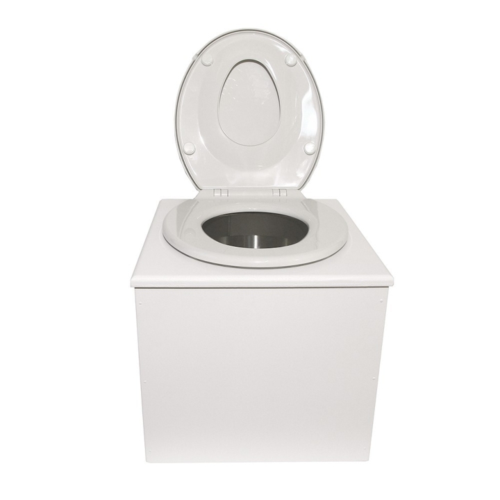  seau inox et bavette inox - Modèle peinture blanche