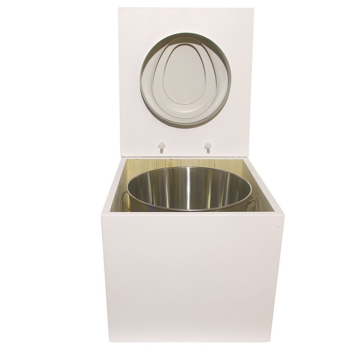  seau inox et bavette inox - Modèle peinture blanche
