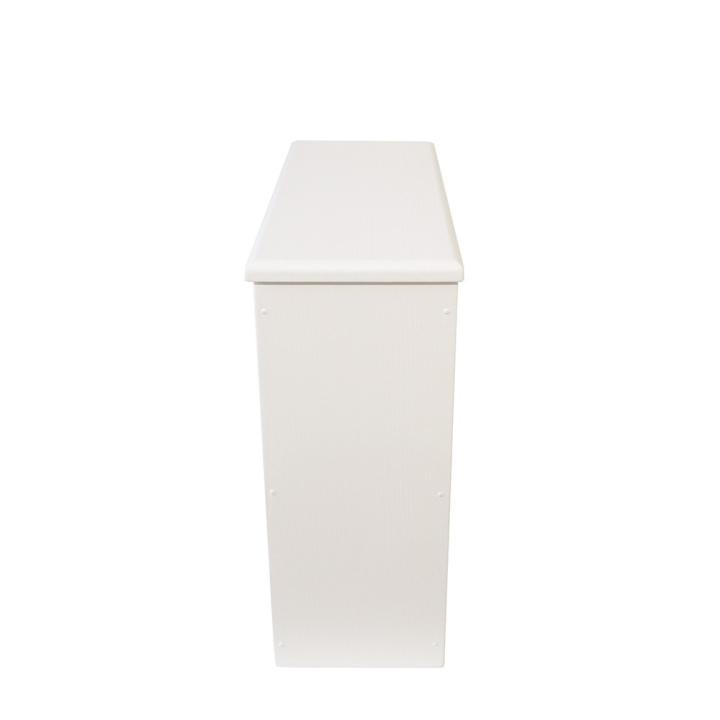  Bac à copeaux de bois avec couvercle pour toilette sèche - modèle blanc spécialement adapté pour la gamme inox rehaussée