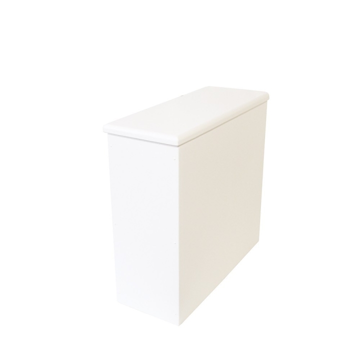  Bac à copeaux de bois avec couvercle pour toilette sèche - modèle blanc spécialement adapté pour la gamme inox rehaussée