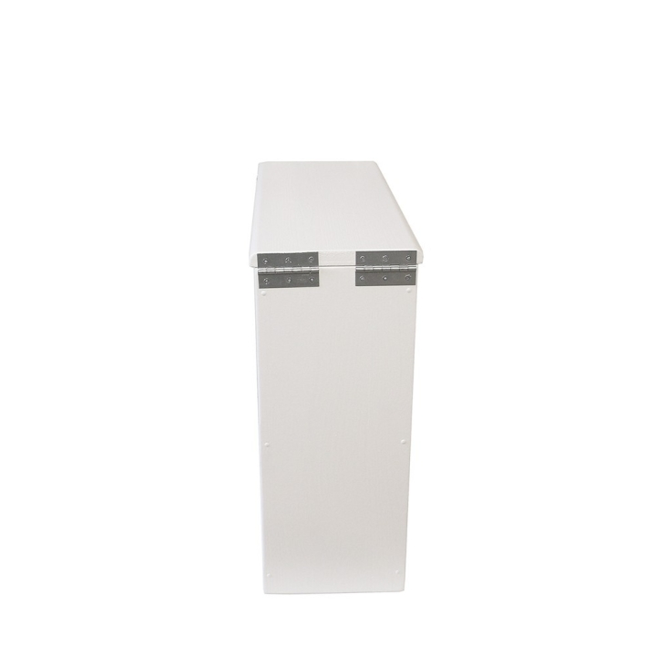  Bac à copeaux de bois avec couvercle pour toilette sèche - modèle blanc spécialement adapté pour la gamme inox rehaussée