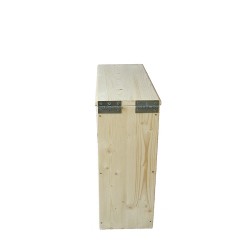 Bac à copeaux de bois avec couvercle pour toilette sèche - modèle brut spécialement adapté pour la gamme inox rehaussée