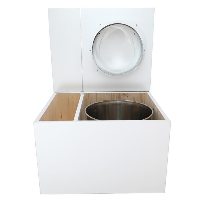 Toilette sèche avec bac à copeaux de bois. bois blanc