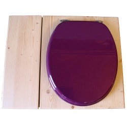 Toilette sèche avec bac à copeaux de bois - La Bac violet prune complète