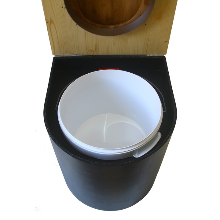  Toilette sèche arrondie noire