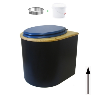 Toilette sèche arrondie noire